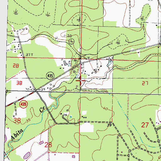 Topographic Map of Beef Branch, LA