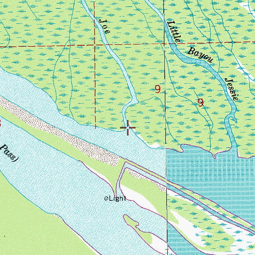 Topographic Map of Big Bayou Joe, LA