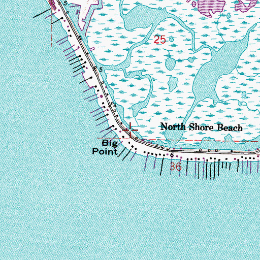 Topographic Map of Big Point, LA