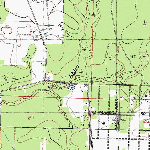 Topographic Map of Big Reed Break, LA