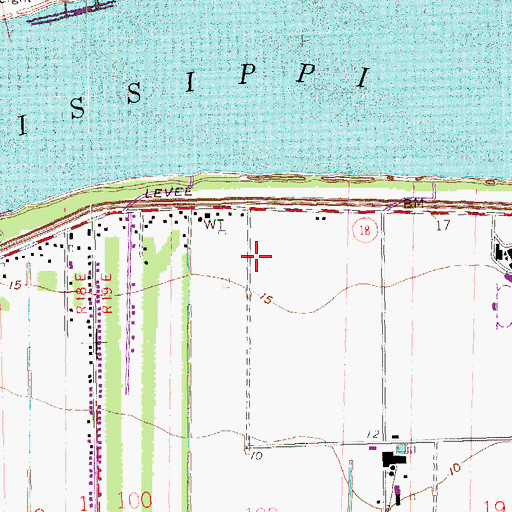 Topographic Map of Columbia Plantation, LA