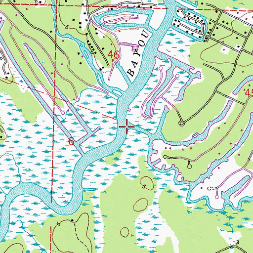 Topographic Map of Cypress Bayou, LA