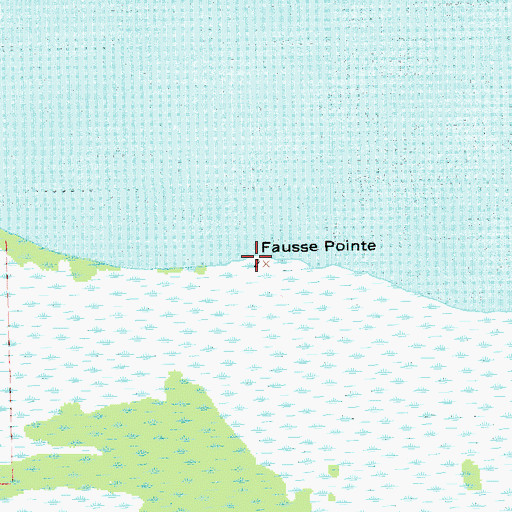 Topographic Map of Fausse Pointe, LA