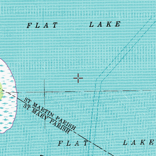 Topographic Map of Flat Lake, LA