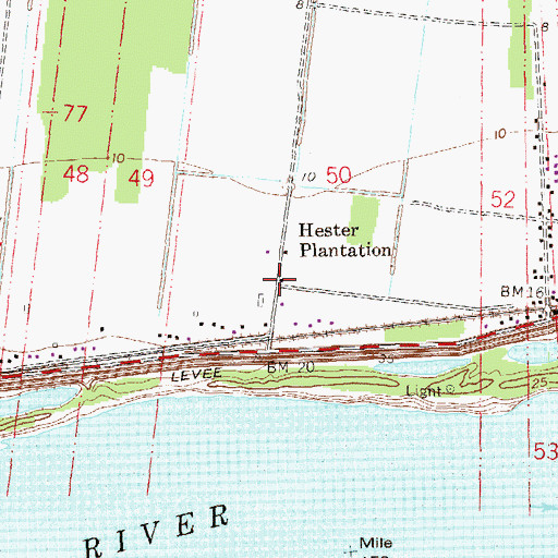 Topographic Map of Hester Plantation, LA