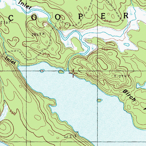 Topographic Map of Big Inlet, ME