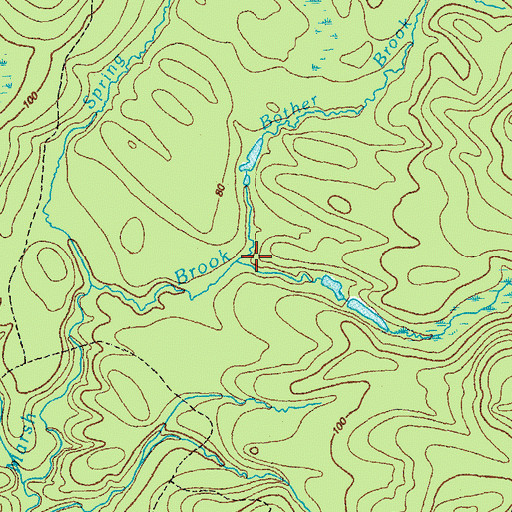 Topographic Map of Bother Brook, ME
