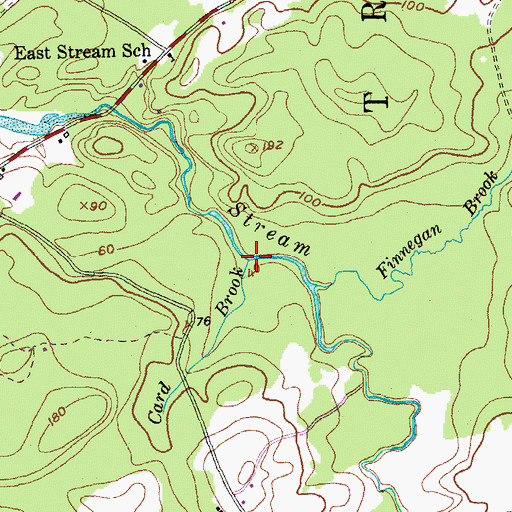 Topographic Map of Card Brook, ME