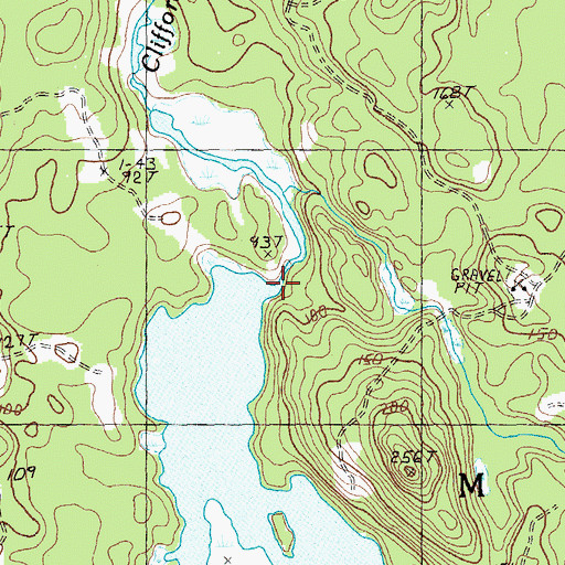 Topographic Map of Clifford Stream, ME