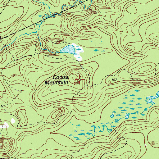 Topographic Map of Cocoa Mountain, ME