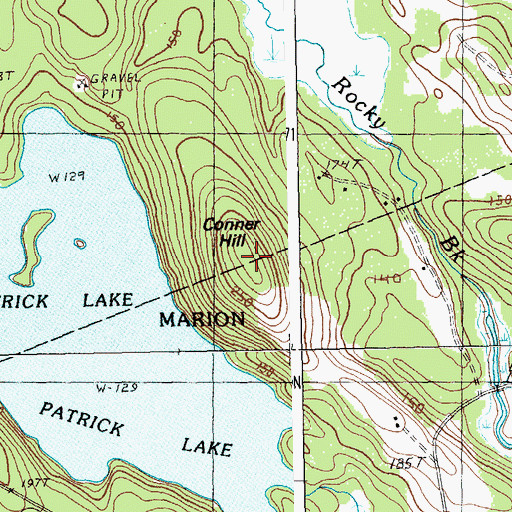 Topographic Map of Conner Hill, ME