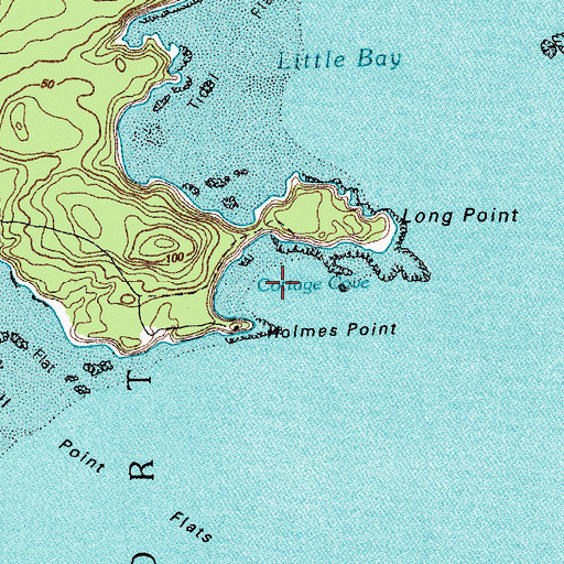 Topographic Map of Cottage Cove, ME
