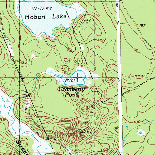 Topographic Map of Cranberry Pond, ME