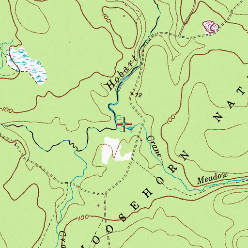 Topographic Map of Crane Meadow Brook, ME