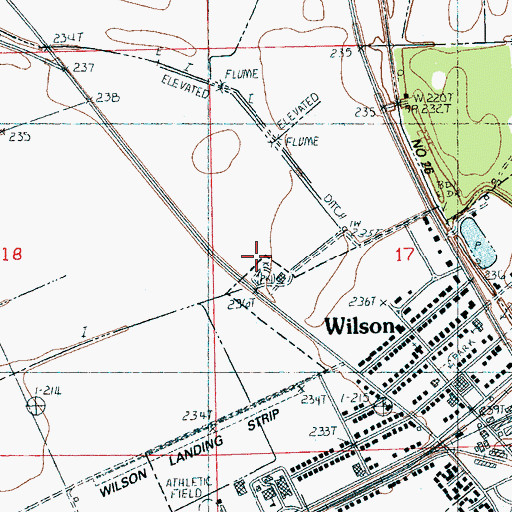 Topographic Map of Wilson School, AR
