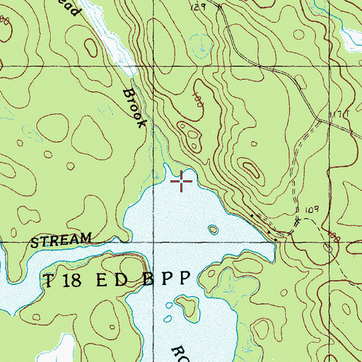 Topographic Map of Dead Brook, ME