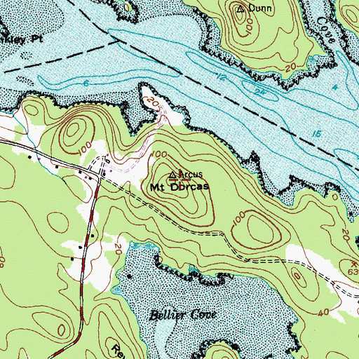 Topographic Map of Mount Dorcas, ME