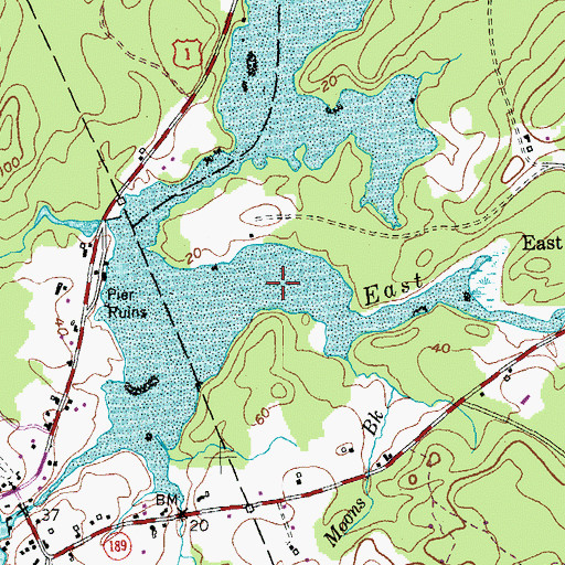 Topographic Map of East Stream, ME