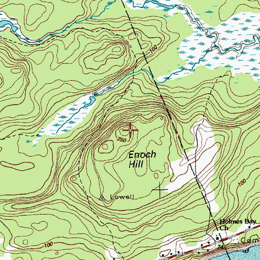 Topographic Map of Enoch Hill, ME