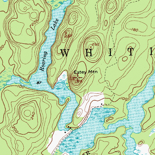 Topographic Map of Estey Mountain, ME