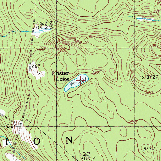 Topographic Map of Foster Lake, ME