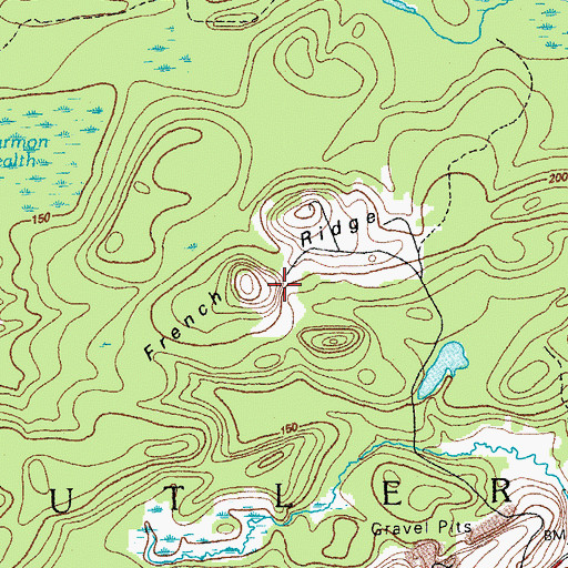 Topographic Map of French Ridge, ME