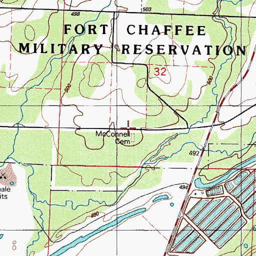 Topographic Map of Mc Connel Cemetery, AR