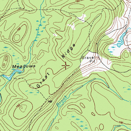 Topographic Map of Great Ridge, ME