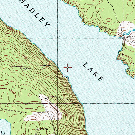 Topographic Map of Hadley Lake, ME