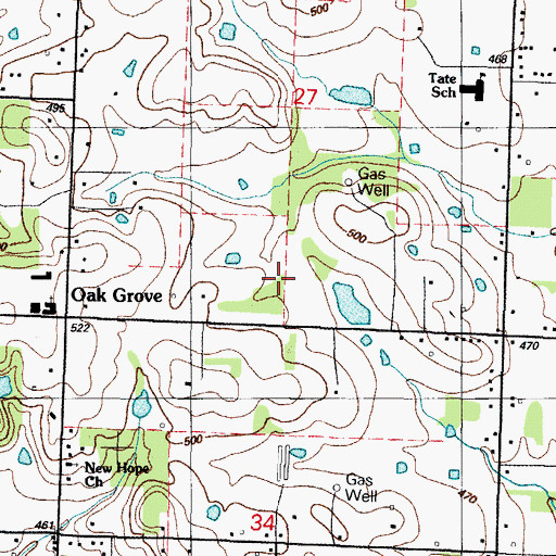 Topographic Map of Springhill Park, AR