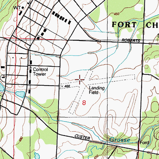Topographic Map of Fort Chaffee Landing Strip (historical), AR