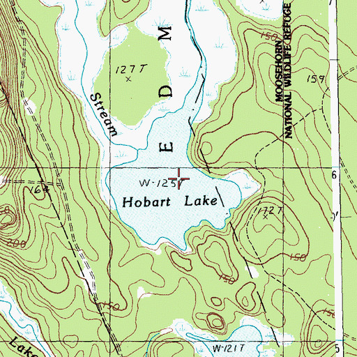 Topographic Map of Hobart Lake, ME