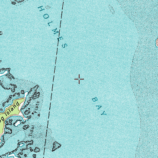 Topographic Map of Holmes Bay, ME