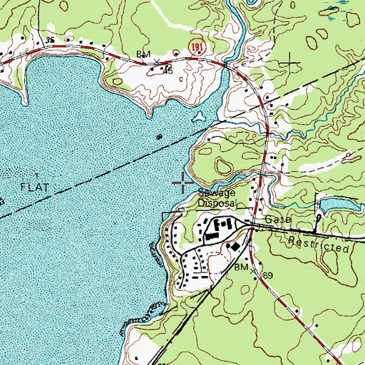 Topographic Map of Huntley Creek, ME