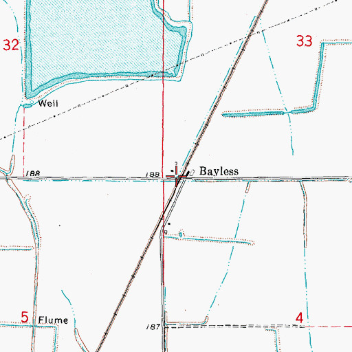 Topographic Map of Bayless, AR