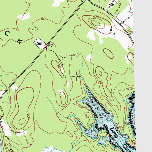 Topographic Map of Leighton Neck, ME