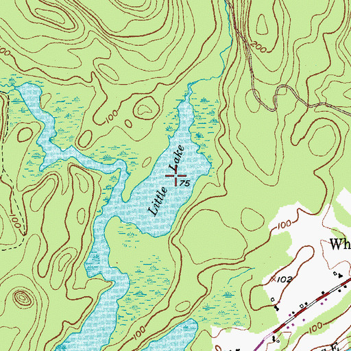 Topographic Map of Little Lake, ME