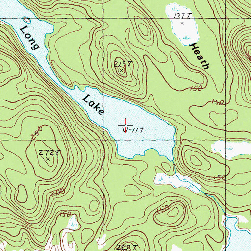 Topographic Map of Long Lake, ME