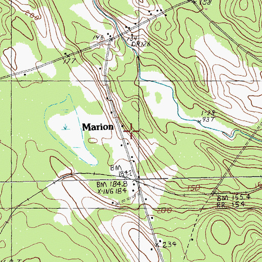 Topographic Map of Marion, ME
