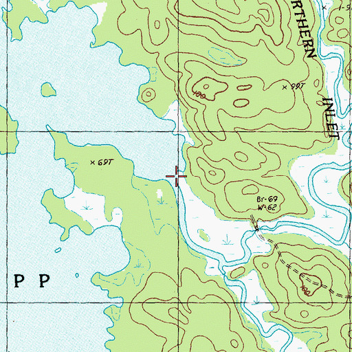 Topographic Map of Northern Inlet, ME