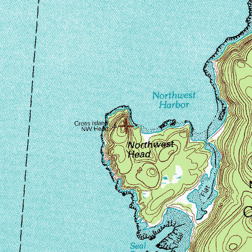 Topographic Map of Northwest Head, ME