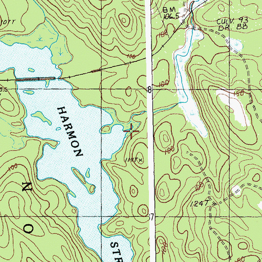 Topographic Map of Patrick Brook, ME