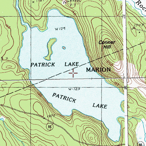 Topographic Map of Patrick Lake, ME