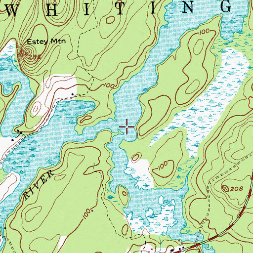 Topographic Map of Reynolds Brook, ME
