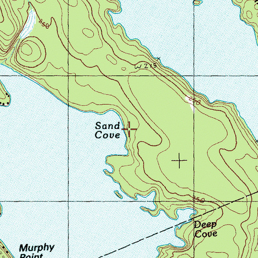 Topographic Map of Sand Cove, ME