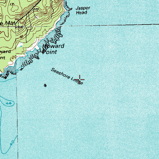 Topographic Map of Seashore Ledge, ME