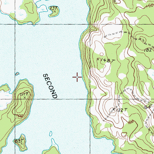 Topographic Map of Second Lake, ME