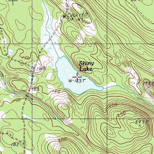 Topographic Map of Shiny Lake, ME