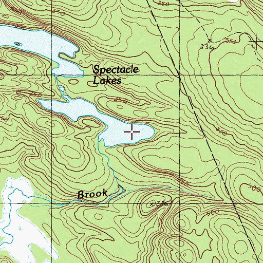 Topographic Map of Spectacle Lakes, ME
