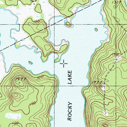 Topographic Map of Sunken Lake, ME